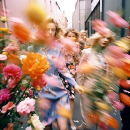 Flowers on the road